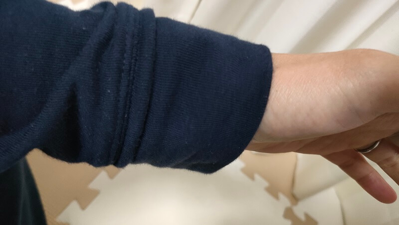 3年使用したBAKUNEの裾